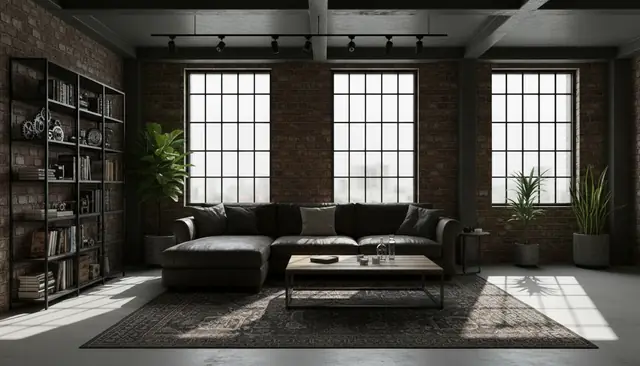 Wnętrze w stylu industrialnym
