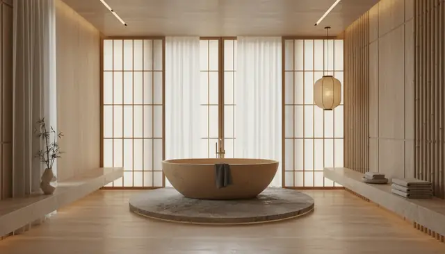 Wnętrze w stylu japandi