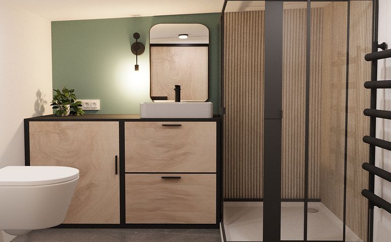 Mała łazienka na poddaszu 