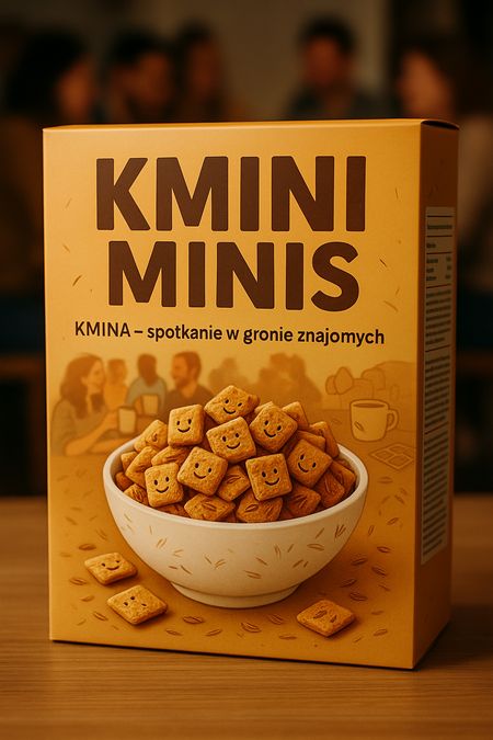 Opakowanie KMINI MINIS z ciasteczkami w misce, art deco