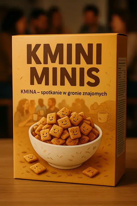 Opakowanie KMINI MINIS z ciasteczkami w misce, art deco