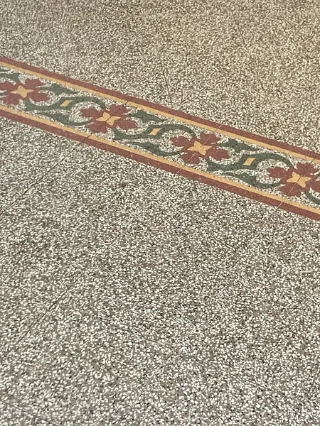 Podłoga z dekoracyjnym wzorem w stylu minimalistycznym, nowoczesnym i vintage.