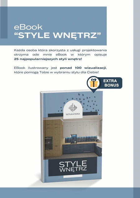 Okładka eBooka o stylach wnętrz: art deco, dopamine decor, eklektyczny, soft minimalizm, tradycyjny, vintage.