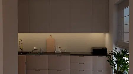 Kuchnia w stylu eklektycznym, skandynawskim i vintage z drewnianymi meblami.