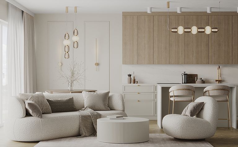 Salon w domku szeregowym