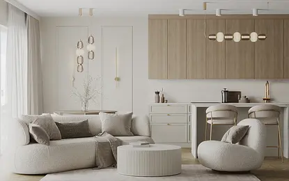 Salon w domku szeregowym