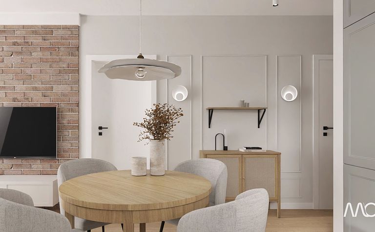 Projekt przestrzeni dziennej mieszkania