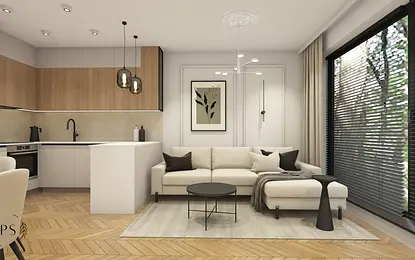 Mieszkanie z motywami roślinnymi