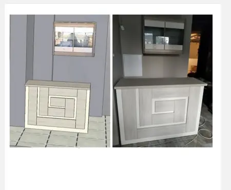 Minimalistyczne wnętrze z szafką i oknem, nowoczesny design.
