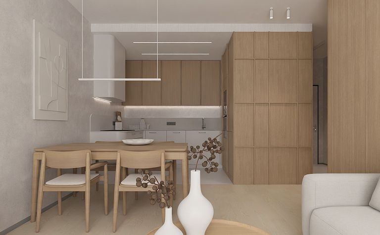 Projekt mieszkania w klimacie SOFT MINIMALISM