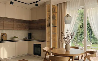 Malutkie przytulne mieszkanie w elegancką nutką