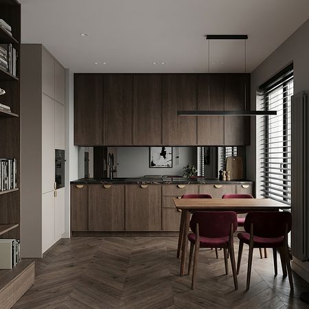 Elegancki aneks kuchenny z salonem