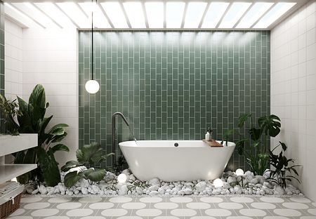 Łazienka wśród zieleni