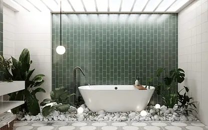 Łazienka wśród zieleni