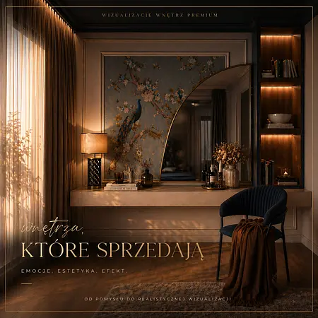 Luksusowe wnętrze z elementami glamour i nowoczesnym designem