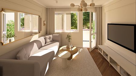 Dwupokojowe mieszkanie dla kobiety