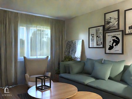 Projekt mieszkania (salon, sypialnia, kuchnia, jadalnia)