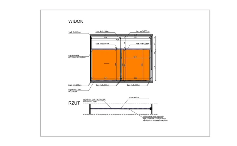 Wnętrze garderoby z drewnianymi elementami i industrialnym stylem