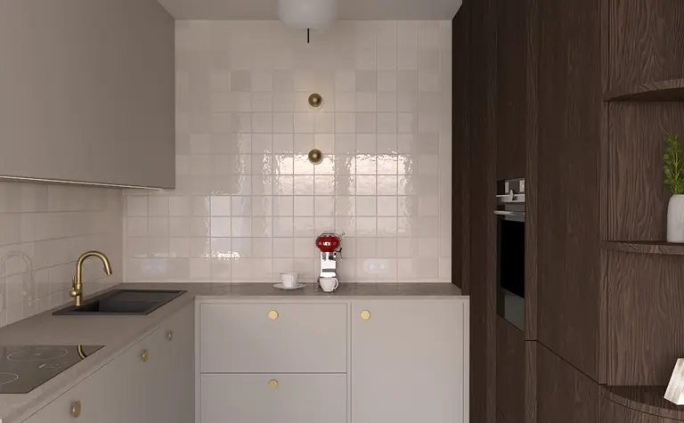 Kuchnia w stylu eklektycznym z nowoczesnymi detalami