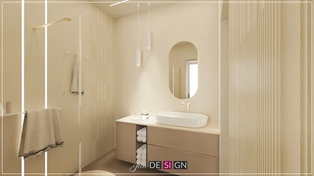 Wnętrze łazienki w stylach boho, dopamine decor, eklektyczny, nowoczesny, współczesny.