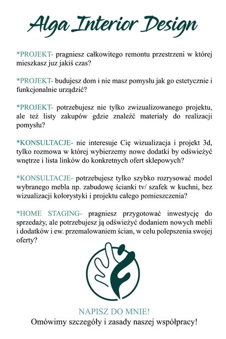 Wnętrze biura z elementami boho i skandynawskim stylem, z zielonymi dodatkami.