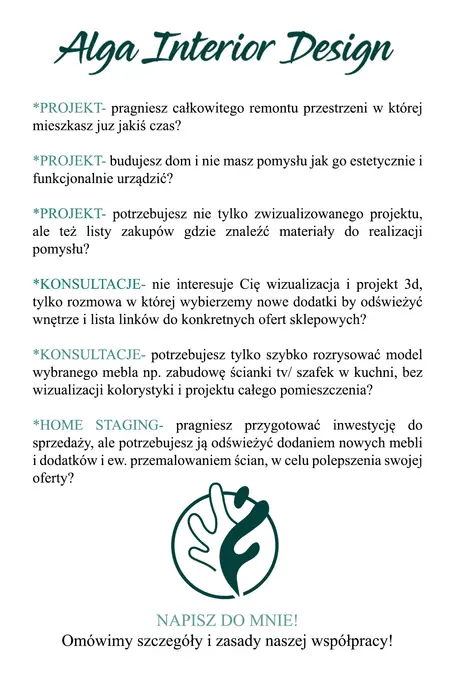 Wnętrze biura z elementami boho i skandynawskim stylem, z zielonymi dodatkami.