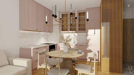 projekt kuchni salonu 