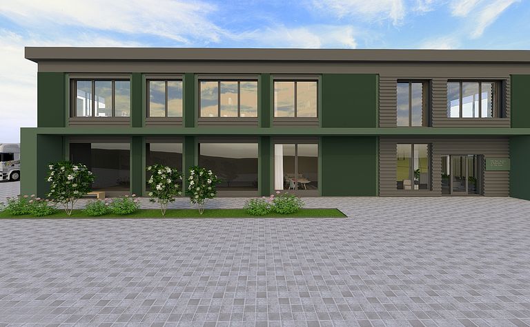 Biura pracownicze w firmie produkcyjnej