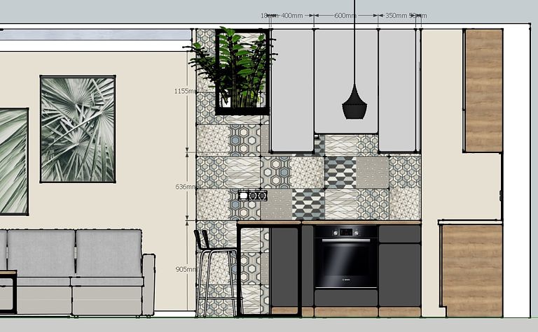projekt mieszkania zabudowy kuchennej z nadzorem autorskim