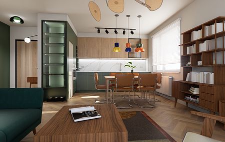 Mieszkanie w stylu mic century modern w Gdyni