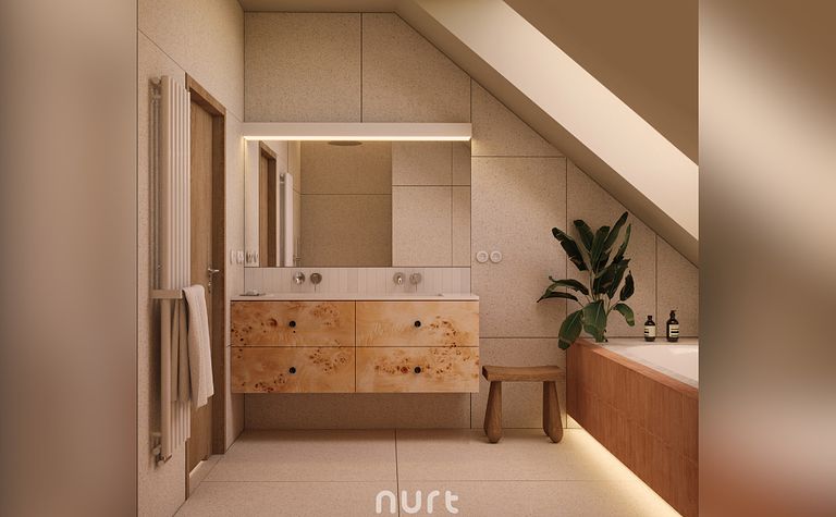 Łazienka | cegła i czeczot