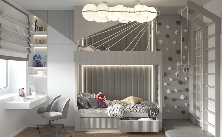 Sypialnia dla chłopców z łóżkiem piętrowym