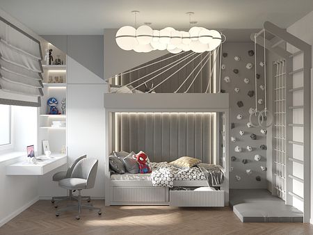 Sypialnia dla chłopców z łóżkiem piętrowym