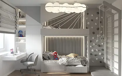 Sypialnia dla chłopców z łóżkiem piętrowym