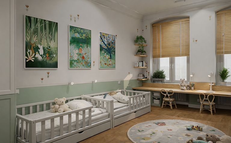 Pokój dla małej miłośniczki kotów i jej przyszłego rodzeństwa