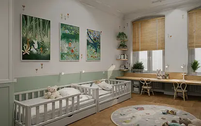 Pokój dla małej miłośniczki kotów i jej przyszłego rodzeństwa