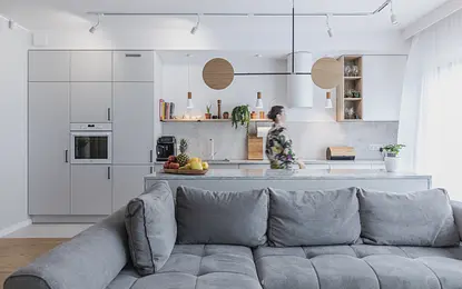 Spójna przestrzeń w neutralnych barwach