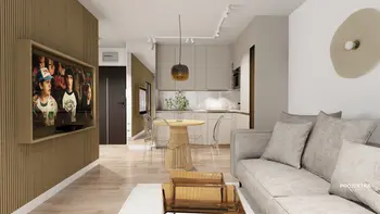 Kuchnia w stylu boho i skandynawskim z drewnem, minimalistyczna, współczesna.