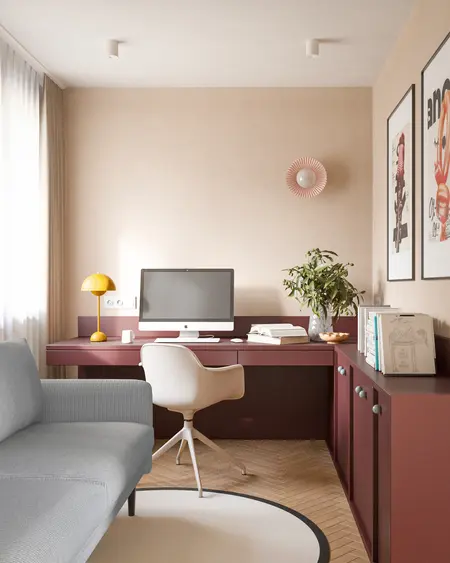 Wnętrze gabinetu w stylu retro modern