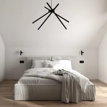 Sypialnia w stylu japandi z minimalistycznym łóżkiem i soft minimalizmem.