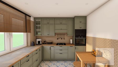 Projekt kuchni w stylu modern classical