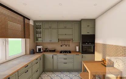 Projekt kuchni w stylu modern classical