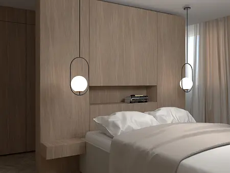 Nowoczesna łazienka w stylu minimalistycznym z szarymi meblami i eleganckimi akcentami.
