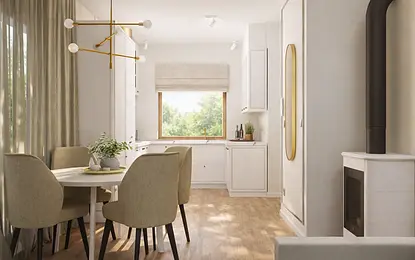 Projekt wnętrza domu 1+2