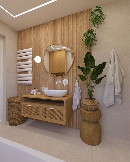 Projekt łazienki w stylu balijskim 