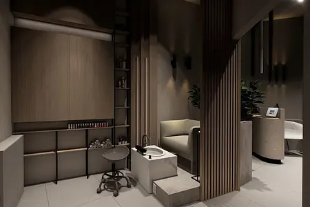 Wnętrze w stylu boho, japandi i minimalistycznym z drewnem i roślinami