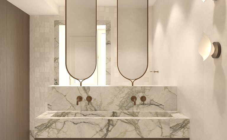 House of gentle forms- pokój kąpielowy D160m²