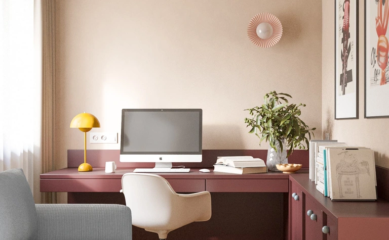 Wnętrze gabinetu w stylu retro modern