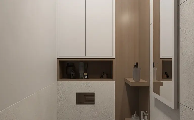 Nowoczesna toaleta w stylu art deco, glamour, soft minimalizm i tradycyjny z białymi meblami.