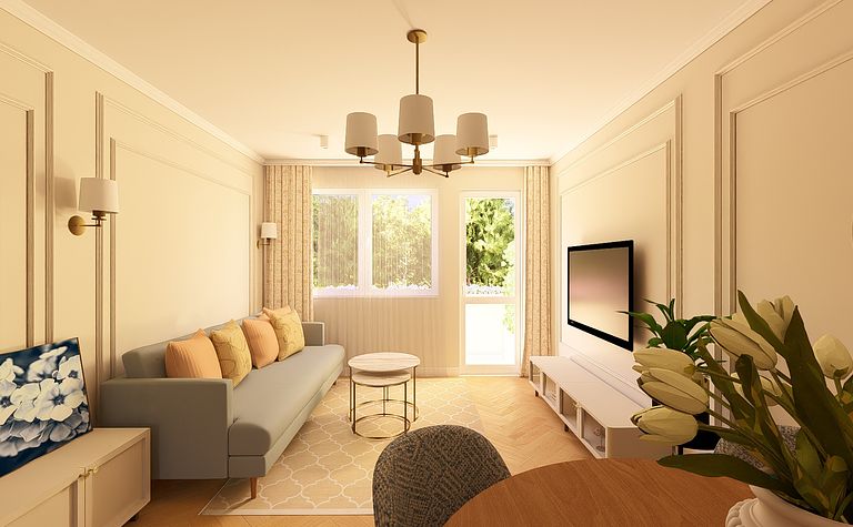 Dwupokojowe mieszkanie dla kobiety